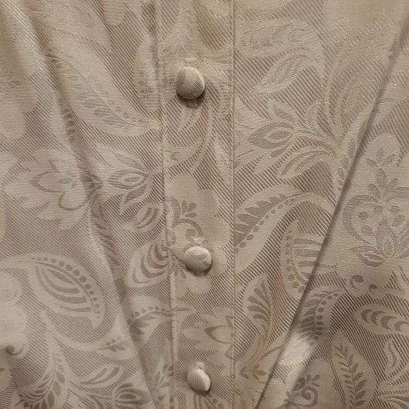 Vintage (80s/90s?) Jonathan Martin White Jacquard Dress - Picture 5 of 5